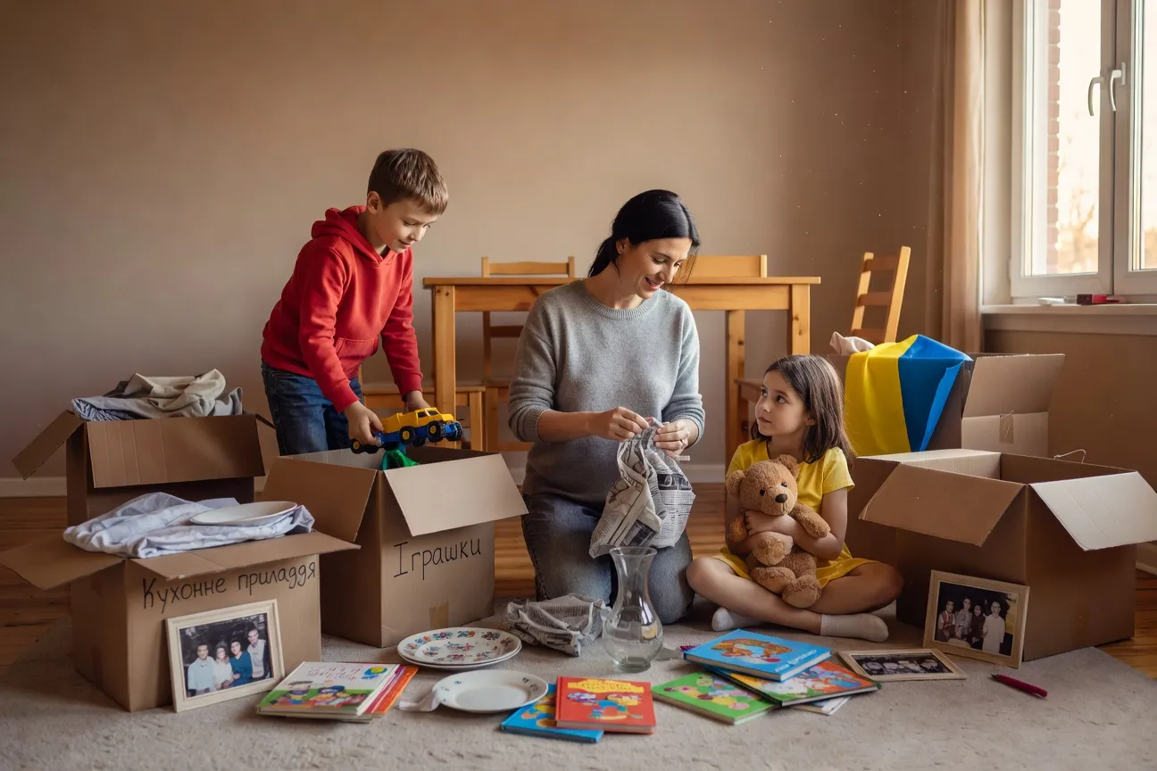 Ukrainian families arriving in Canada under CUAET program