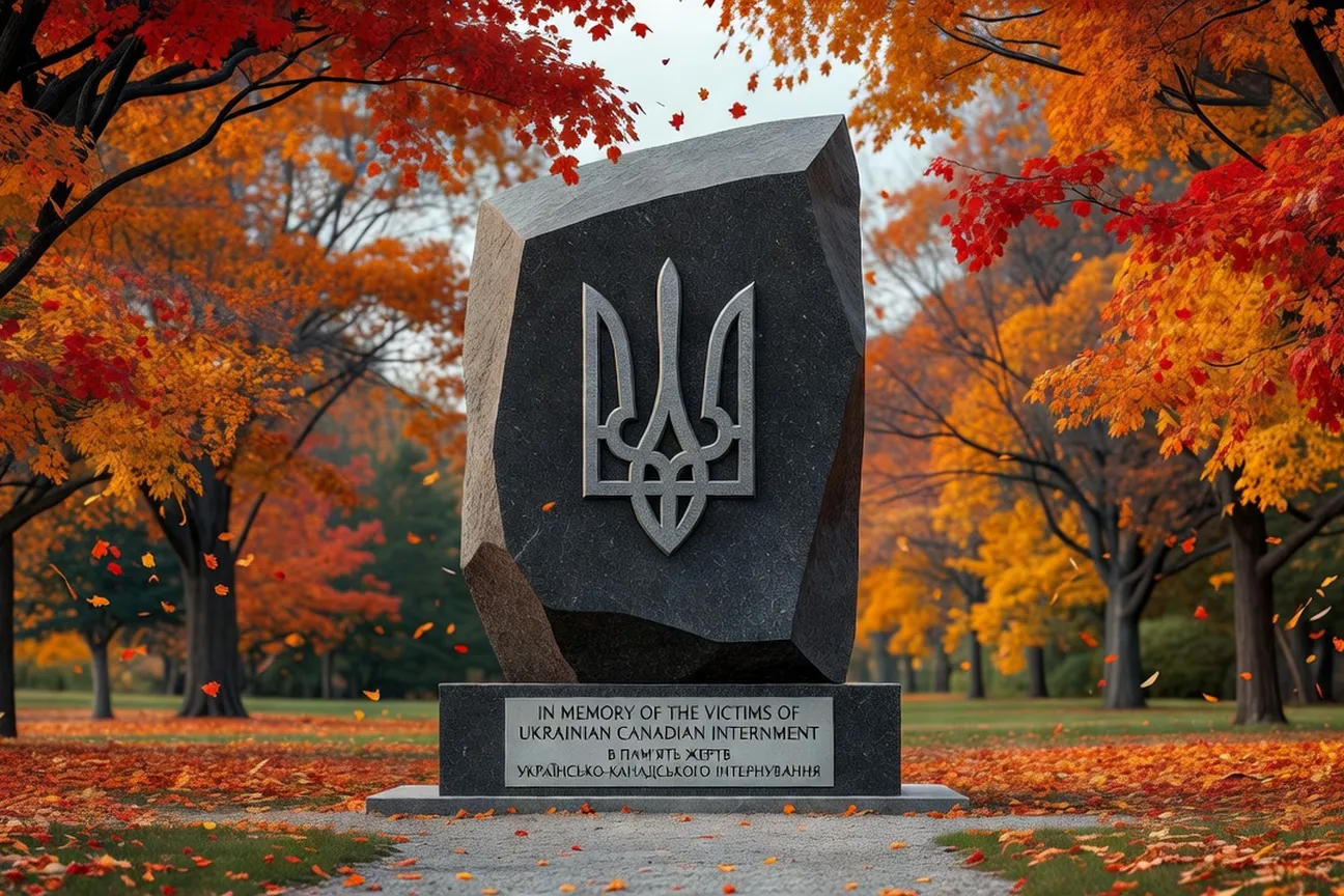 Memorial monument for Ukrainian Canadian internment victims