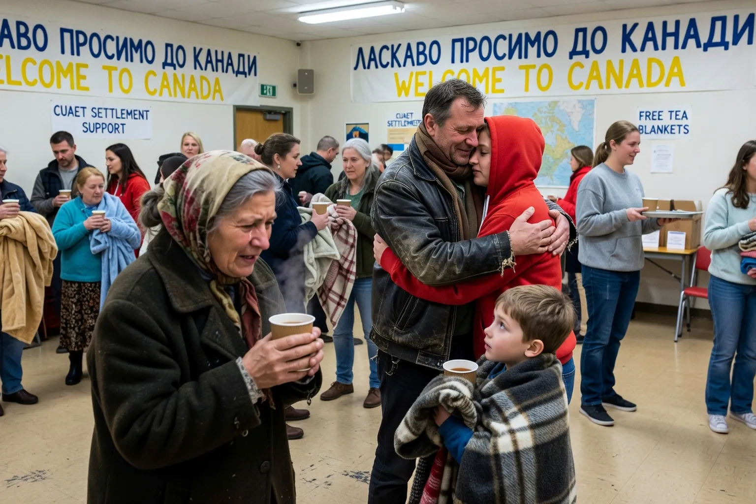 Ukrainian CUAET refugees welcomed by Canadian volunteers