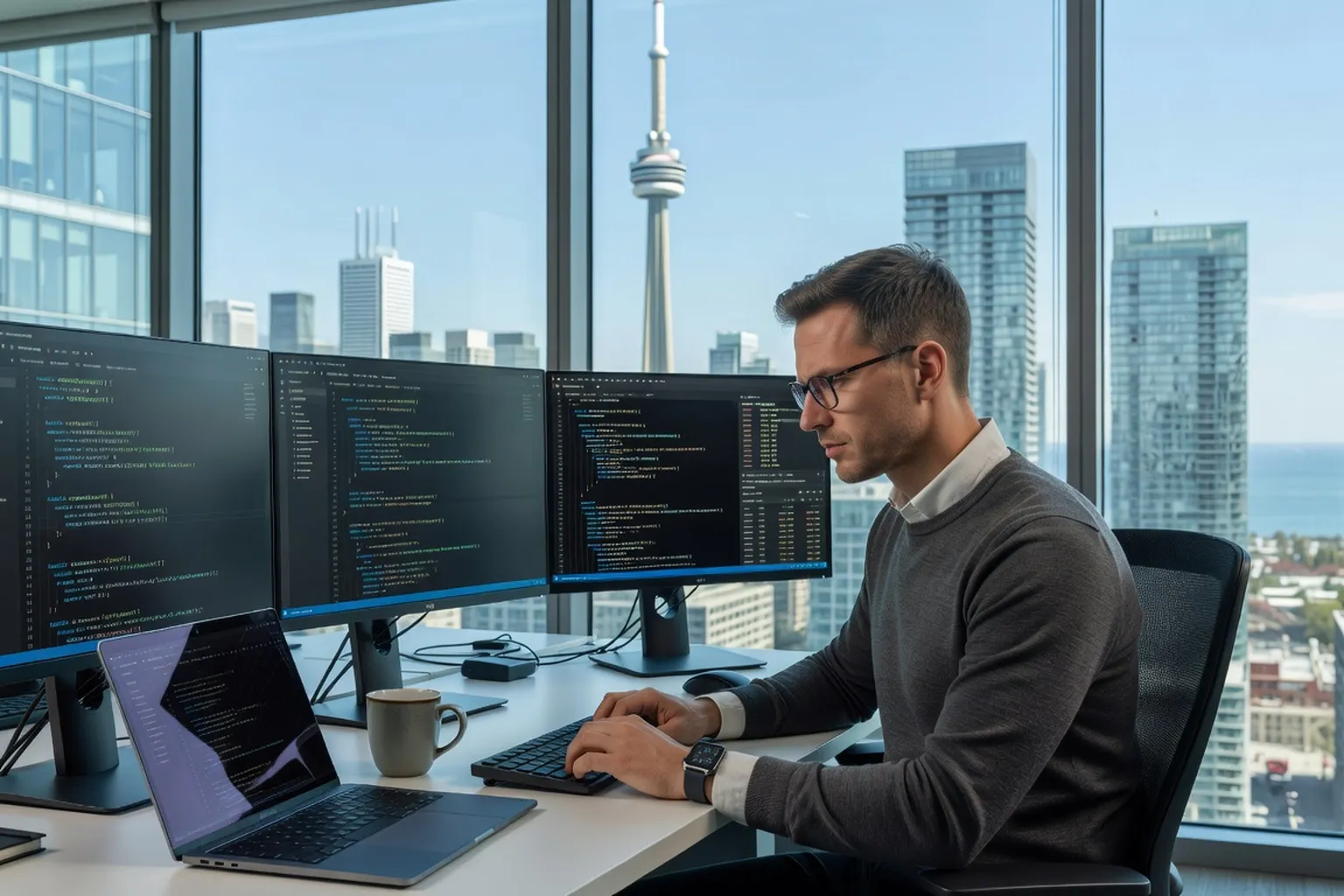 Ukrainian software engineer at Toronto tech office